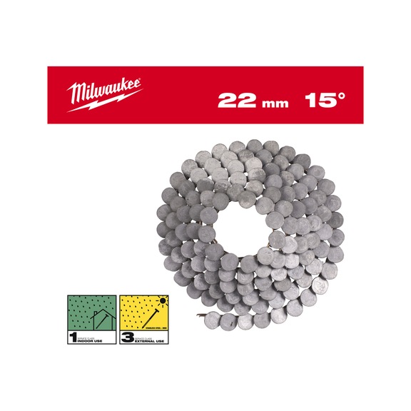 MILWAUKEE Rundkopfn&auml;gel 15 Grad 3,05 /22 mm Ringschaft feuerverzinkt VE 2.880 4932499320 - Magazinierter Nagel