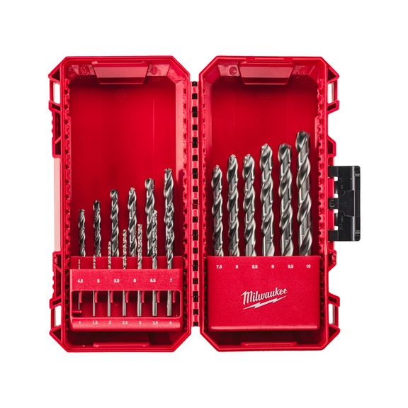MILWAUKEE THUNDERWEB HSS-G metal drill bit set (19-piece) 4932499766 - Solid drill bits (non-detachable cutting edges)