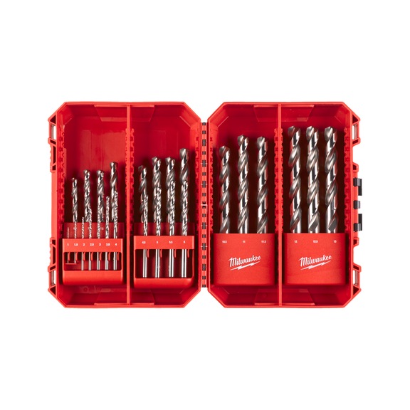 MILWAUKEE THUNDERWEB HSS-G metal drill bit set (25-piece) 4932499767 - Solid drill bits (non-detachable cutting edges)