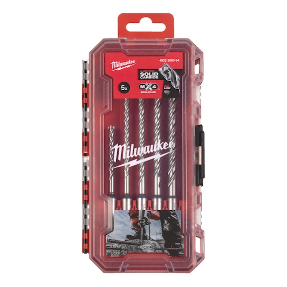 MILWAUKEE Hammerbohrer SDS-Plus MX4 - 4-Schneiden 4932500064 - Hammerbohrer-Set