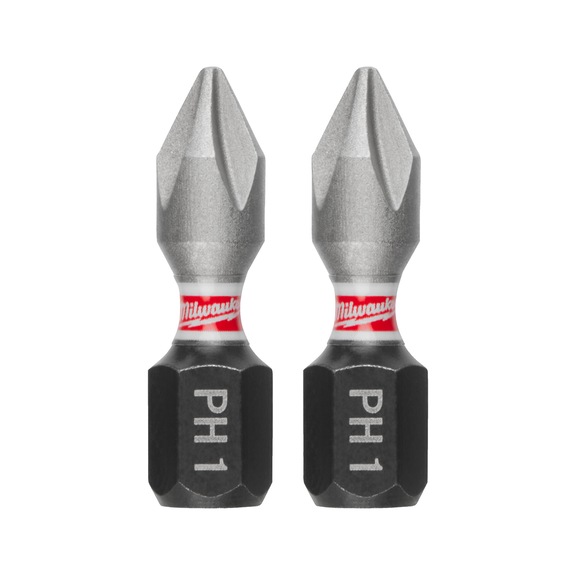 MILWAUKEE Schrauberbit Phillips PH1 x 25 mm - 3 St&uuml;ck 4932500352 - Bit f&uuml;r Kreuzschlitzschrauben