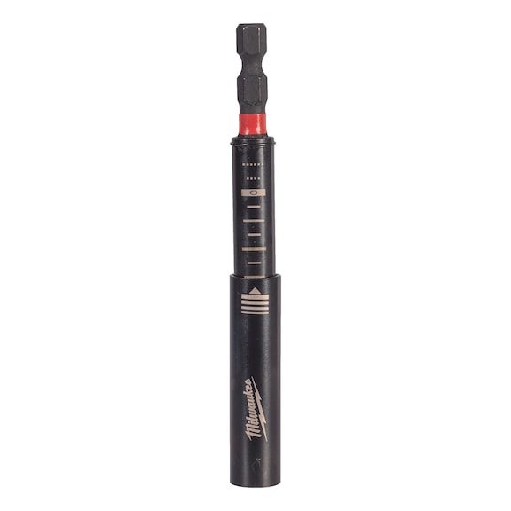 MILWAUKEE Magnetbithalter 1/4 Zoll Hex mit F&uuml;hrungsh&uuml;lse 75 mm 4932500395 - Bithalter