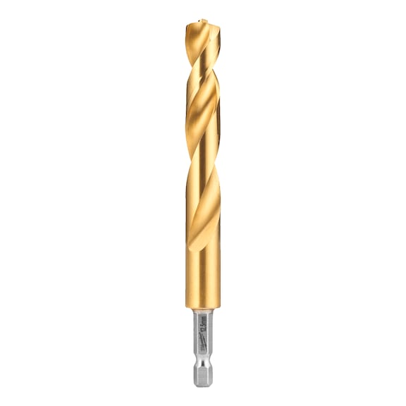 MILWAUKEE Metalbohrer SHOCKWAVE(TM) HSS-TiN Red Hex 12,5 mm - 5 St&uuml;ck 4932500418 - Spiralbohrer mit Zylinderschaft