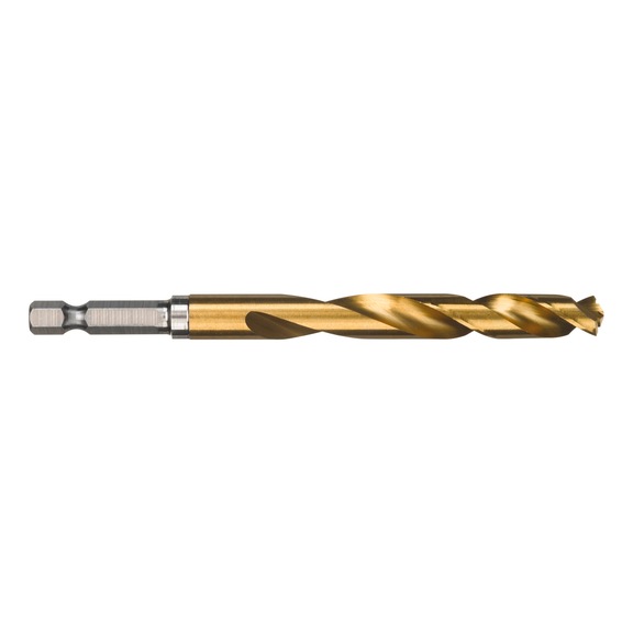 MILWAUKEE Metalbohrer SHOCKWAVE(TM) HSS-TiN Red Hex 13,0 mm - 5 St&uuml;ck 4932500419 - Spiralbohrer mit Zylinderschaft