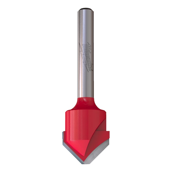 MILWAUKEE V-Nutfr&auml;ser 18/60 mm mit 1/4 Zoll Schaft f&uuml;r Aluminium - 1 St&uuml;ck 4932500955 - Schaftfr&auml;ser (nicht l&ouml;sbare Schneiden)