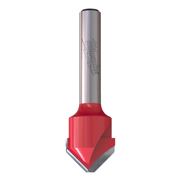 MILWAUKEE V-Nutfr&auml;ser 18/60 mm mit 8 mm Schaft f&uuml;r Aluminium - 1 St&uuml;ck 4932500956 - Schaftfr&auml;ser (nicht l&ouml;sbare Schneiden)