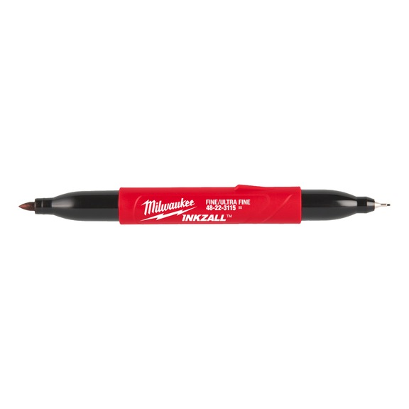MILWAUKEE Permanentmarker INKZALL(TM) 2-in-1 - Extrafein-/Feinspitze 4932501154 - Permanentmarker