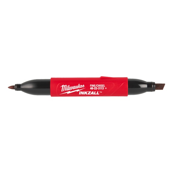 MILWAUKEE Permanentmarker INKZALL(TM) 2-in-1 - Keil-/Feinspitze 4932501155 - Permanentmarker