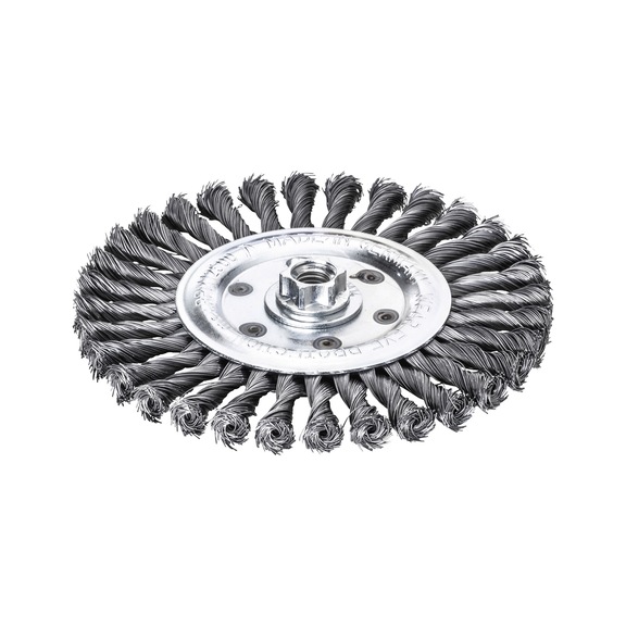 MILWAUKEE Stahlrundb&uuml;rste 125 x 14 mm M14 0,5 mm Drahtst&auml;rke gezopft 1 St&uuml;ck 4932501740 - Rundb&uuml;rste (gezopfter Draht)