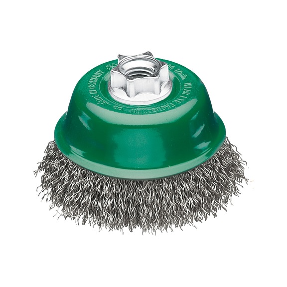 MILWAUKEE Edelstahltopfb&uuml;rste Durchmesser 65 mm M14 0,35 mm Drahtst&auml;rke 4932501751 - Topfb&uuml;rste