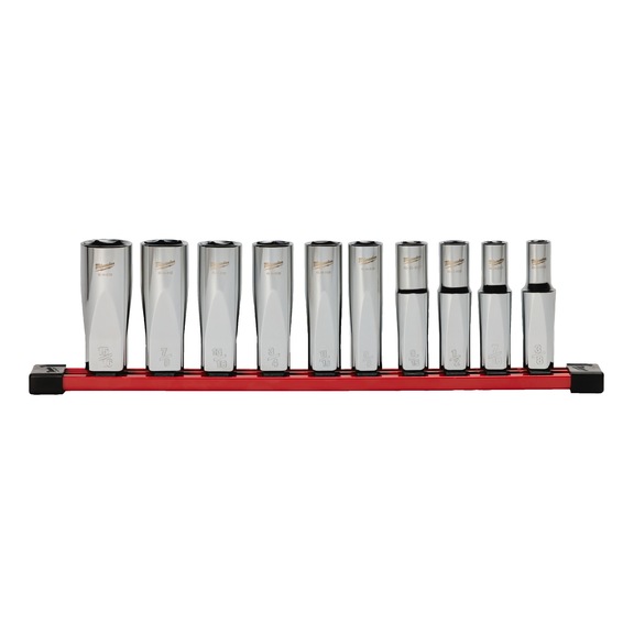 MILWAUKEE Steckschl&uuml;sseleinsatz 1/2 Zoll lang Set 6-kant imperial 10-teilig 4932501807 - Elektrowerkzeug (Sonstige, nicht spezifiziert)