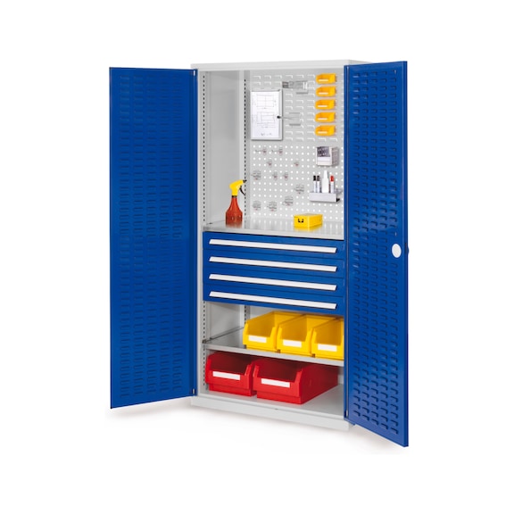 RASTERPLAN Hinged-door cabinet with shelf and drawers