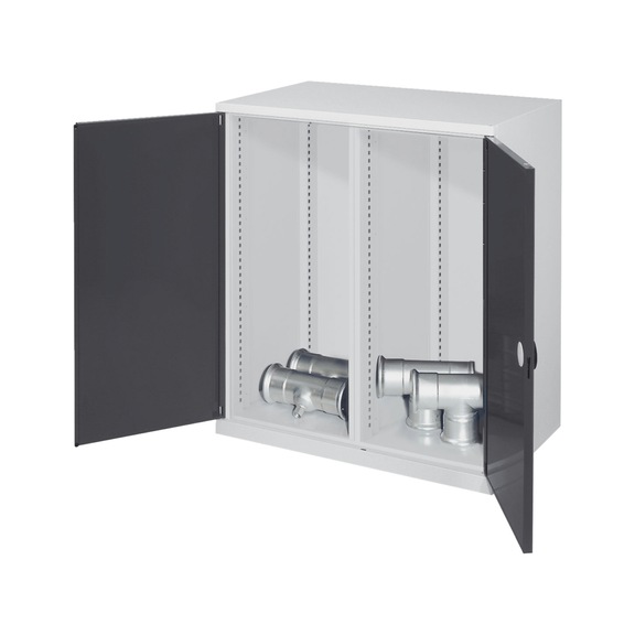 RASTERPLAN Schwerlastschrank m.Mitteltrennwand Mod.70 m.Vollblecht&uuml;ren,HxBxT1110x1000x600mm - Schwerlastschrank mit Mitteltrennwand