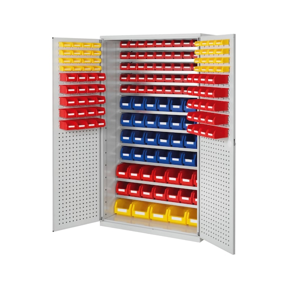 RASTERPLAN Gde arm. 13 RAL 7035 avec bacs &agrave; bec 1 950x1 130x590 mm - Armoire grand espace avec bacs &agrave; bec