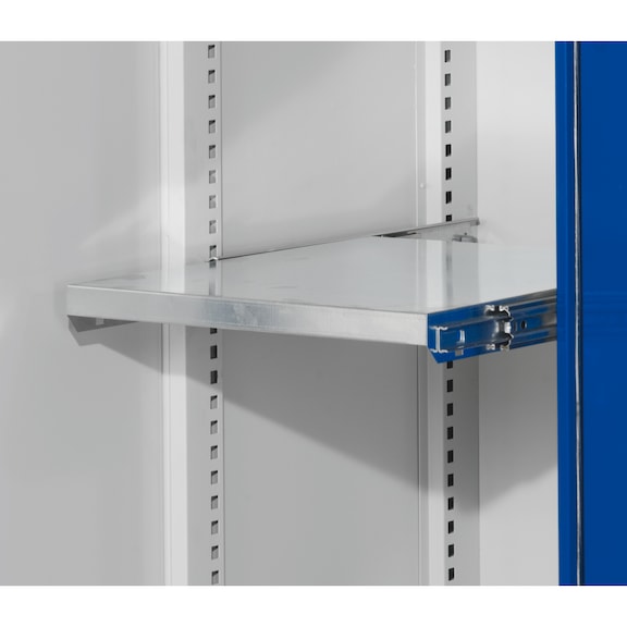 HK Police, pozinkovan&aacute;, vyj&iacute;mateln&aacute;, Š x H 500 x 600 mm, nosnost 110 kg - Police, vyj&iacute;mateln&aacute;, š&iacute;řka 500 mm
