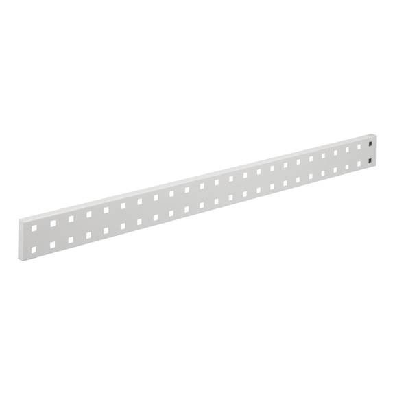 RASTERPLAN Carril de pared panel perforado 920 x 70 mm RAL 7035 - Carril de pared de chapa met&aacute;lica perforada