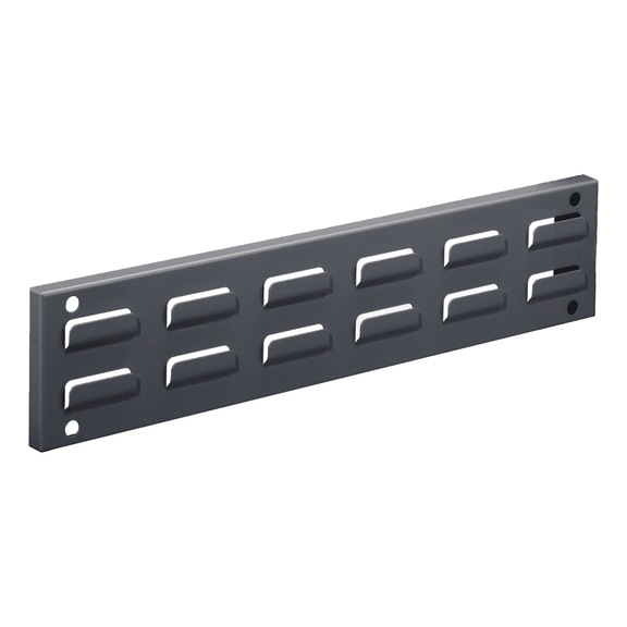 RASTERPLAN Szyna ścienna do płyt szczelinowych 460 x 100 mm RAL 7016 - Szyna ścienna do płyt szczelinowych