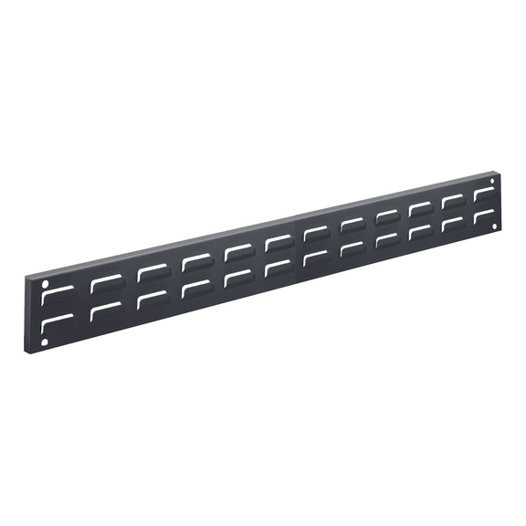RASTERPLAN Wandrail met sleufplaat, 920 mm x 100&nbsp;mm, RAL 7016 - Wandrails voor sleufpanelen