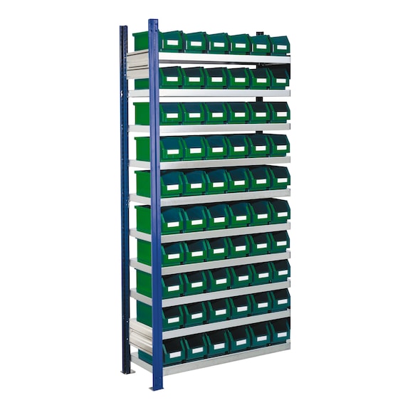 RASTERPLAN Inhaakstelling met magazijnbakken