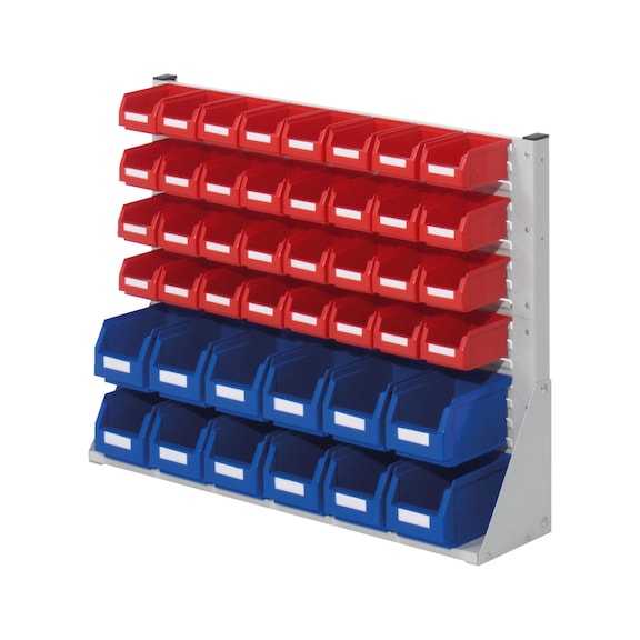 RASTERPLAN Sys.un. mod.22 RAL7035 w. easy-v.st. bins 760x1000x240mm one-sided - Stand system units, one-sided