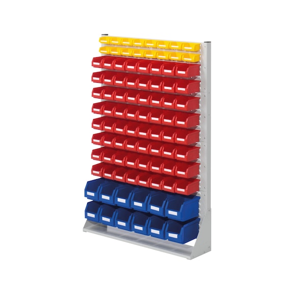 RASTERPLAN Stel.un. mod.41 RAL7035 m. magazijnbakken 1450x1000x240mm enkelzijdig - Wandstellingunits, enkelzijdig