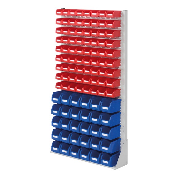 RASTERPLAN Stel.un. mod.51 RAL7035 m. magazijnbakken 1790x1000x240mm enkelzijdig - Wandstellingunits, enkelzijdig