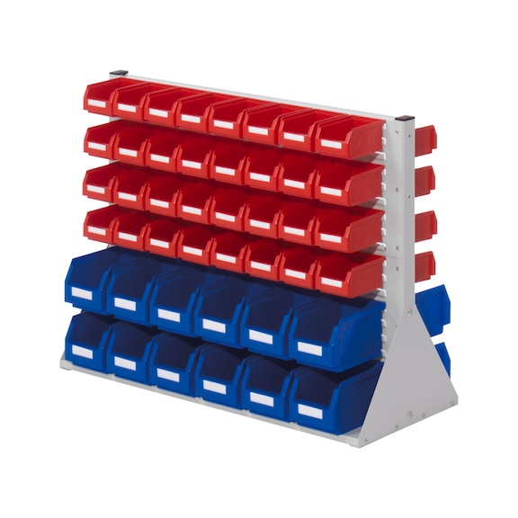 RASTERPLAN Мод. сист. D22 RAL7035 с л. за пр. отд. за съхр. 760x1000x430mm дв.. - Системи със стойки, двустранни