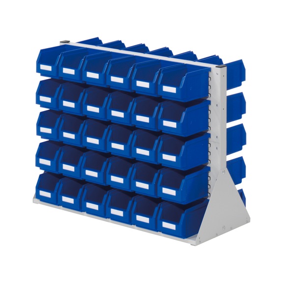 RASTERPLAN St&auml;nder-Systemeinheit doppels.Mod.24 HxBxT760x1000x430mm Farbe RAL7035 lichtgrau - St&auml;nder - Systemeinheiten, doppelseitig