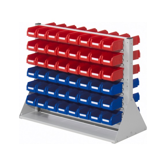 RASTERPLAN Stand sistem &uuml;nitesi &ccedil;. taraflı mod.25 YxGxD760x1000x430mm rnk. RAL7035 a&ccedil;ık gri - Stand sistem &uuml;niteleri, &ccedil;ift taraflı