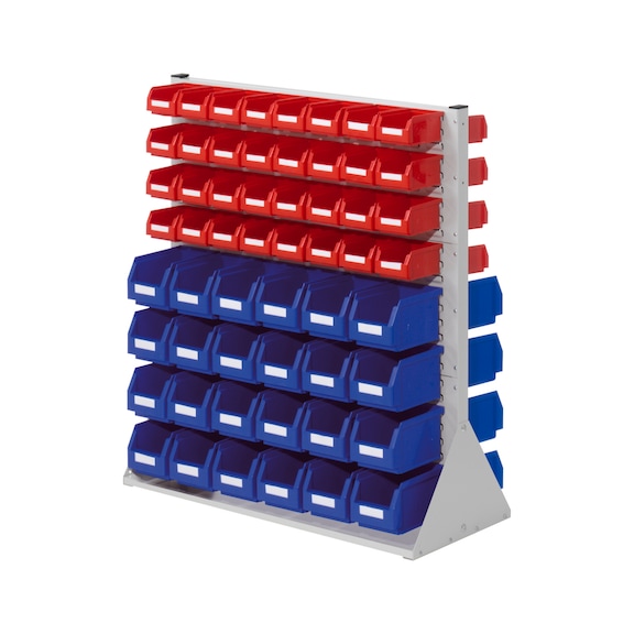 RASTERPLAN Stojan pro sys.j.,oboustr.,m 32, VxŠxH 1100x1000x430 mm, RAL7035 (světle šed&aacute;) - Stojany pro syst&eacute;movou jednotku, oboustrann&eacute;