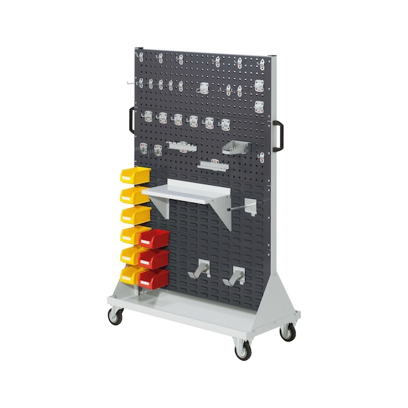 RASTERPLAN Servante d'atelier RasterMobil 4 plaq. fend/perf, 1 580x1 000x500 mm 7035/7016 - Chariot d'atelier et servante d'outillage