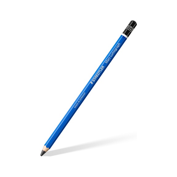 STAEDTLER Mars Lumograph pencil, hardness: 12B, sharpened, blue. Box of 12 - Pencil (office)