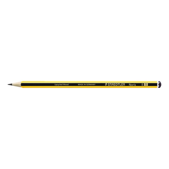 STAEDTLER Noris 120 pencil, hardness: B, sharpened, yellow-black. Box of 12 - Pencil (office)