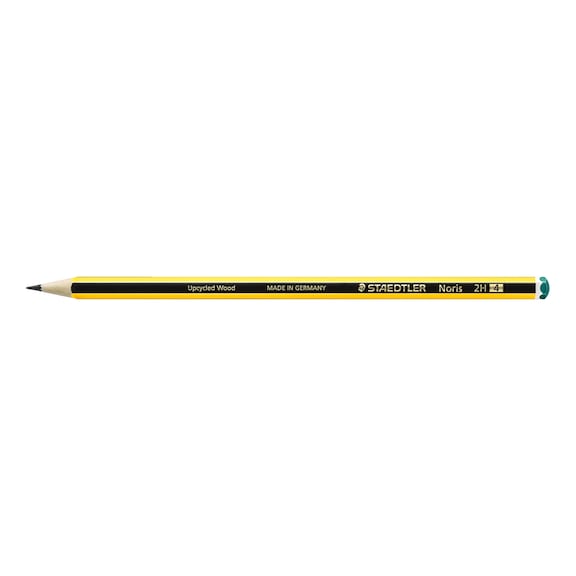 STAEDTLER Noris 120 pencil, hardness: 2H, sharpened, yellow and black. Box of 12 - Pencil (office)
