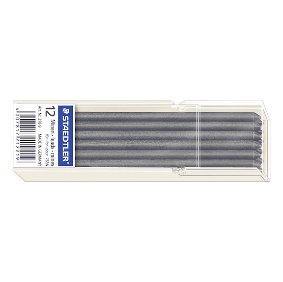 STAEDTLER Mine Lumocolor omnichrom, non-permanent, 3mm, B, schwarz, Box mit 12 St&uuml;ck - Feinmine, Filmmine