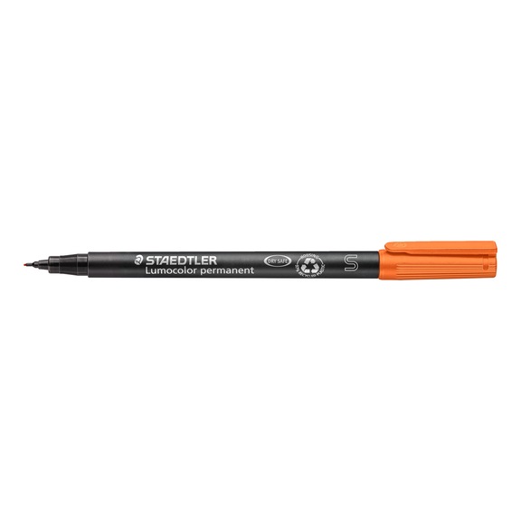 STAEDTLER Universalstift Lumocolor S permanent, 0.4 mm, orange, Box mit 10 St&uuml;ck - Feinschreiber