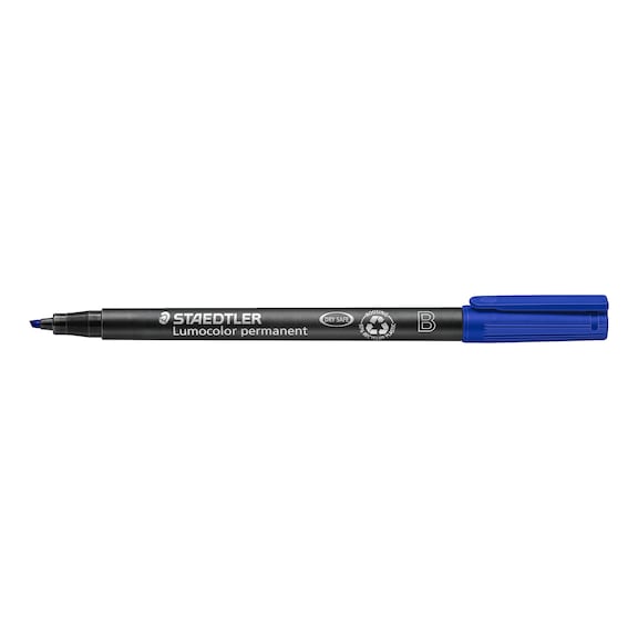 STAEDTLER Universalstift Lumocolor B permanent, 1.0 oder 2.5mm, blau, Box mit 10 St&uuml;ck - Feinschreiber
