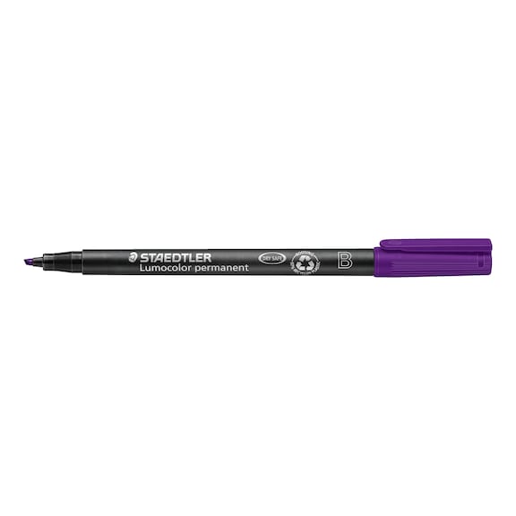 STAEDTLER Universalstift Lumocolor B permanent, 1.0 oder 2.5mm, violett, Box mit 10 St&uuml;ck - Feinschreiber