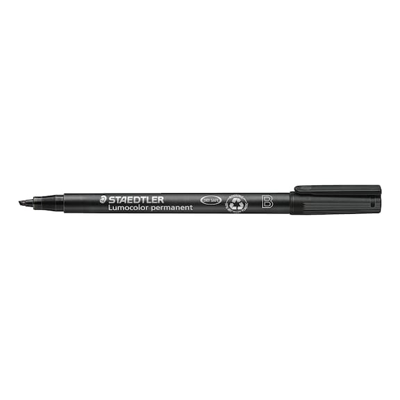 STAEDTLER Universalstift Lumocolor B permanent, 1.0 oder 2.5mm, schwarz, Box mit 10 St&uuml;ck - Feinschreiber