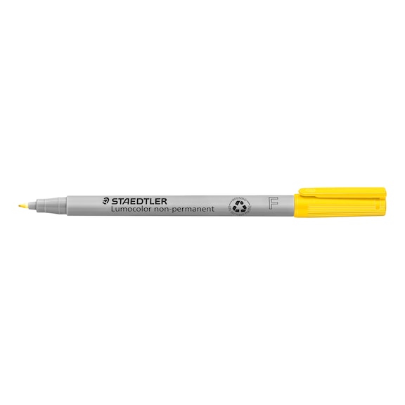 STAEDTLER Universalstift Lumocolor F non-permanent, 0.6mm, gelb, 10 St&uuml;ck - Feinschreiber