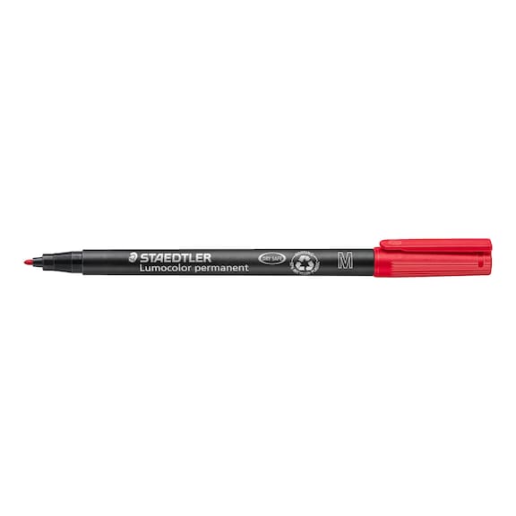 STAEDTLER Universalstift Lumocolor M permanent, 1mm, rot, 10 St&uuml;ck - Feinschreiber