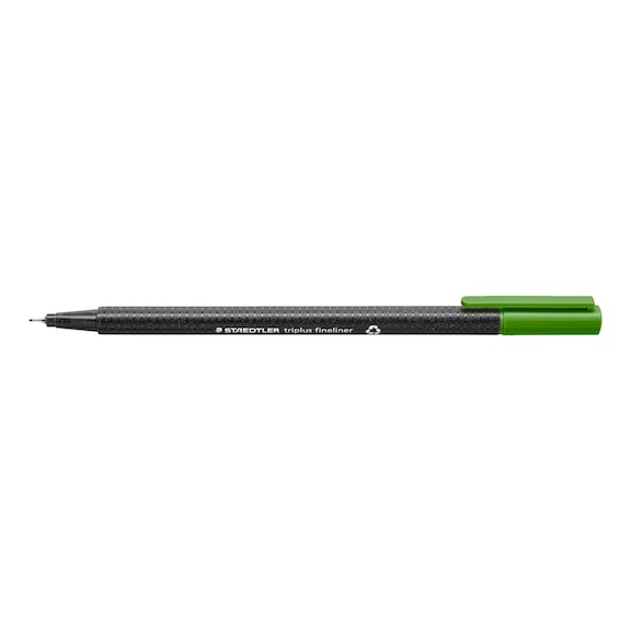 STAEDTLER triplus fineliner, approx. 0.3 mm, lime green, box of 10 - Fine-tip pen