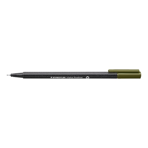 STAEDTLER Fineliner triplus, ca. 0.3mm, olivgr&uuml;n, Box mit 10 St&uuml;ck - Feinschreiber