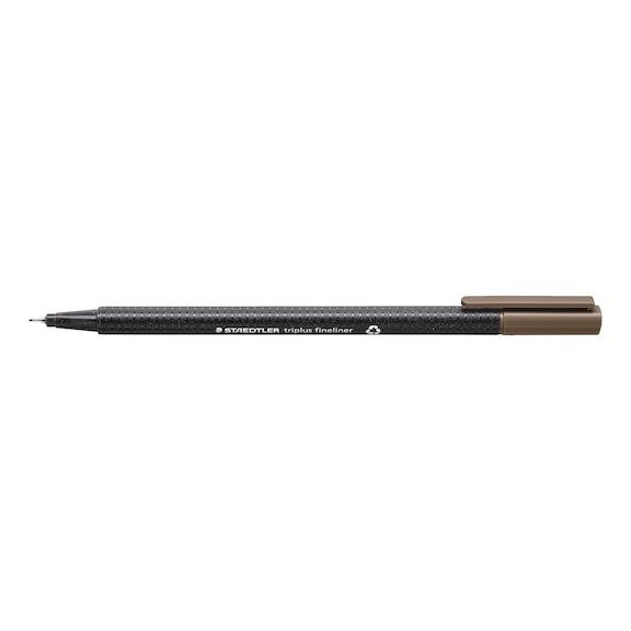 STAEDTLER triplus fineliner, approx. 0.3 mm, tobacco brown, box of 10 - Fine-tip pen