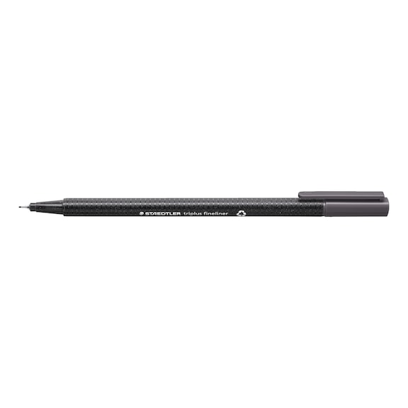 STAEDTLER triplus fineliner, approx. 0.3 mm, grey, box of 10 - Fine-tip pen