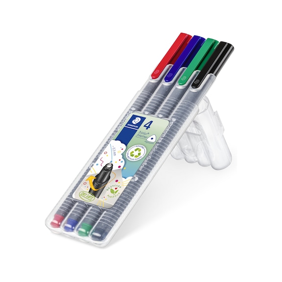 STAEDTLER Fineliner triplus, ca. 0.3mm, Box mit 4 Farben - Feinschreiber