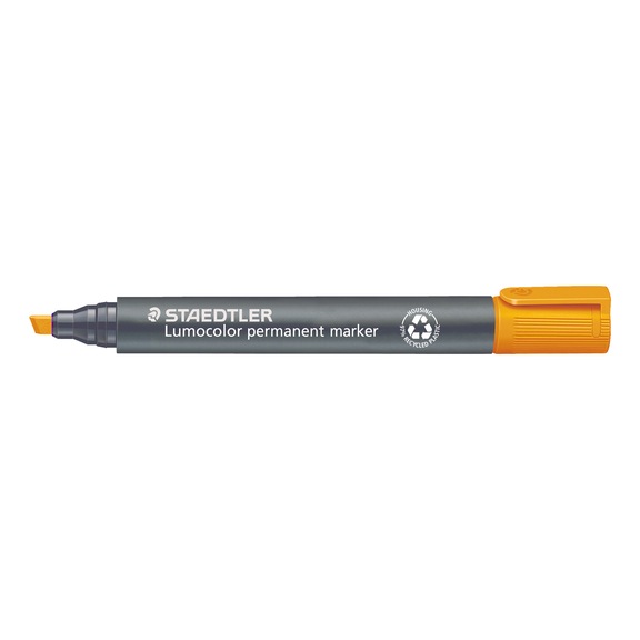 STAEDTLER Permanentmarker Lumocolor, nachf&uuml;llbar, orange. Box mit 10 St&uuml;ck - Permanentmarker