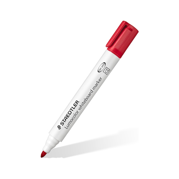 STAEDTLER Whiteboard Marker Lumocolor, nachf&uuml;llbar, rot. Box mit 10 St&uuml;ck - Board-Marker