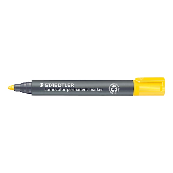 STAEDTLER Permanentmarker Lumocolor, nachf&uuml;llbar, Strichst&auml;rke ca. 2mm, gelb, 10 St&uuml;ck - Permanentmarker