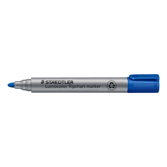 STAEDTLER Flipchart-Marker Lumocolor, nachf&uuml;llbar, blau. Box mit 10 St&uuml;ck - Flipchart-Marker